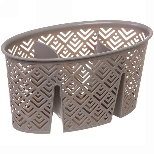 Подставка для столовых приборов пластиковая Ромбы 19910см 3секции_4