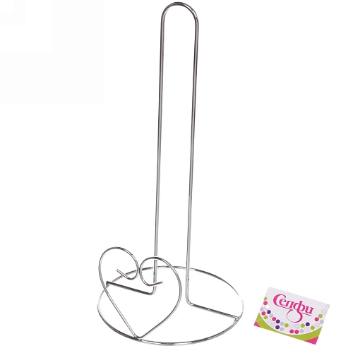 Держатель для бумажных полотенец металлический "Сердечко" 28*13 см