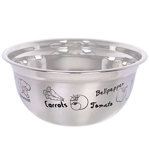 Миска из нержавеющей стали 5л 28*13см с рисунком