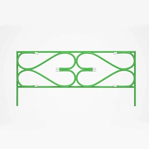 Заборчик садовый "Дачный" 30*65*325см (5 деталей)