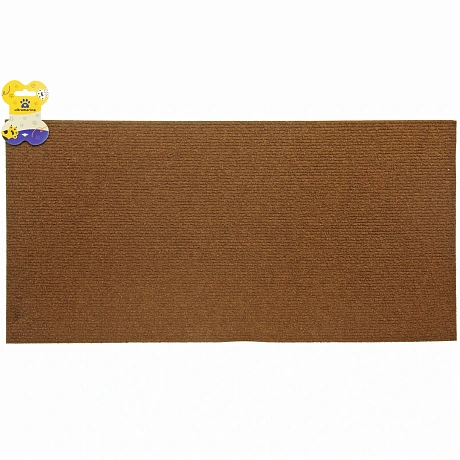 Когтеточка настенная с клейкой основой для кошек 60*30см "Счастливый хвост!", цвет коричневый