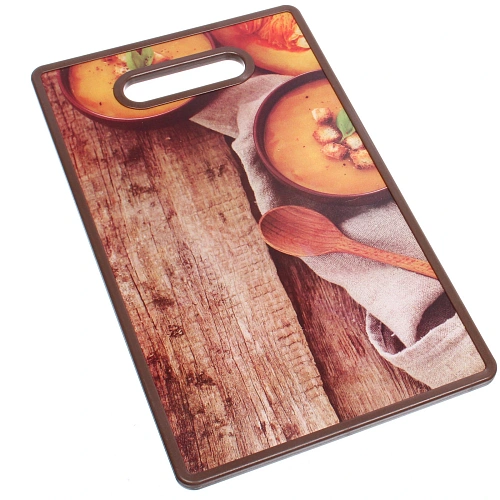 Доска разделочная пластиковая 3723см Тыквенный супчик_2