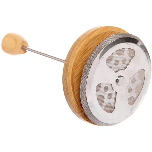 Френч-пресс 1000мл Хай-Тек с бамбуковой крышкой_3