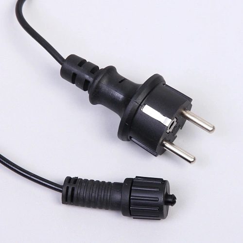 Гирлянда для улицы НИТЬ Алмазная россыпь 5 м 10 ламп LED (45 см), черный провод, авторежим,IP-65, Теплый белый (возможность соединения)_7