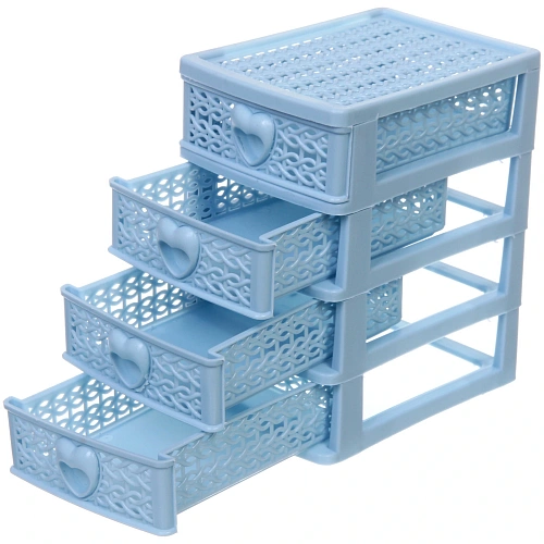 Комод малый ПАЛЕРМО, цвет голубой, 4 отделения, 13915см_4