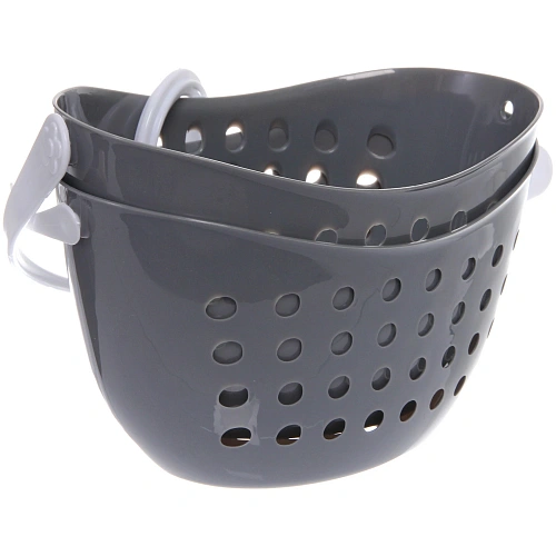 Корзина - органайзер для хранения подвесная ЛЕНАРО, цвет серый, две секции, 231657см _5