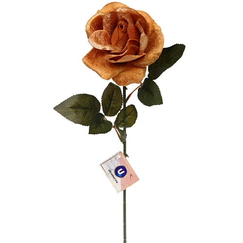 Искусственные цветы FLOWERS MAGIC 53см Роза золотая_2