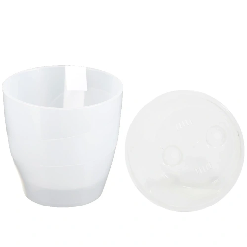 Кашпо для цветов пластиковое 2,8л d-17см "Грация" со вставкой прозрачный