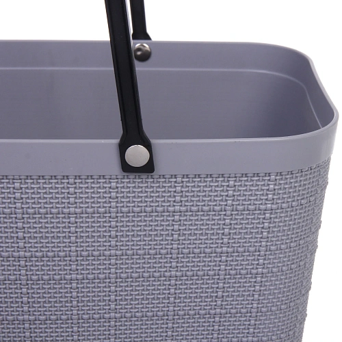 Корзинка для хранения с ручками ФИОРИ, цвет пыльно серый, 32,51837см (лейбл)_5