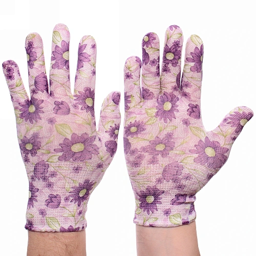 Перчатки нейлоновые "Лайт-Маргаритки" 8 р-р набор 5 пар