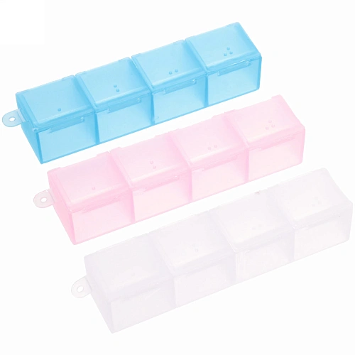 Контейнер для таблеток 4 ячейки 10х2,5х2см_10