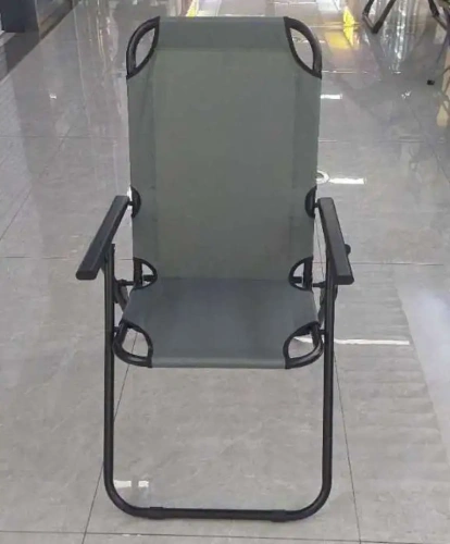 Кресло складное с подлокотниками TFS1608, 54*68*95 см, 3 положения, серый.