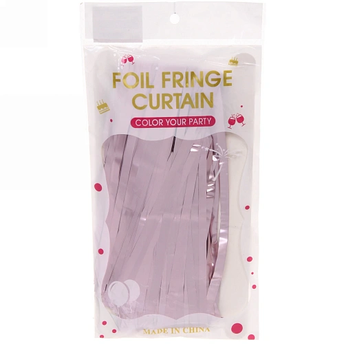 Занавес фольгированный Дождь ш1м, в2м (матовый), розовое золото_4