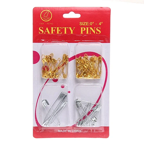 Булавка английская 55шт два цв метал и под золото 200-1_4