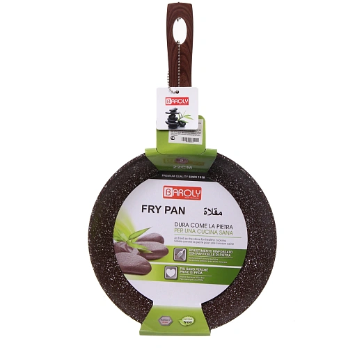 Сковорода BAROLY GRAY 22см индукционная с антипригарным покрытием, бакелитовая ручка_8