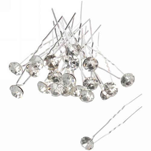 Шпильки для волос в тубе 20шт Hair Beauty, стразик, микс 4 цвета, d-08см_7