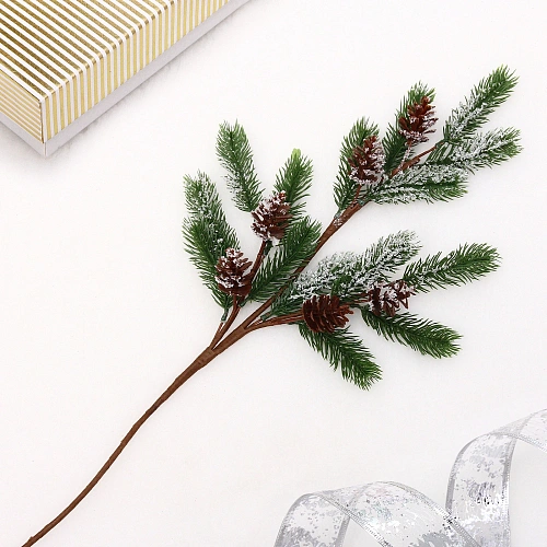 Ветка декоративная "Заснеженная ветвь" 65 см