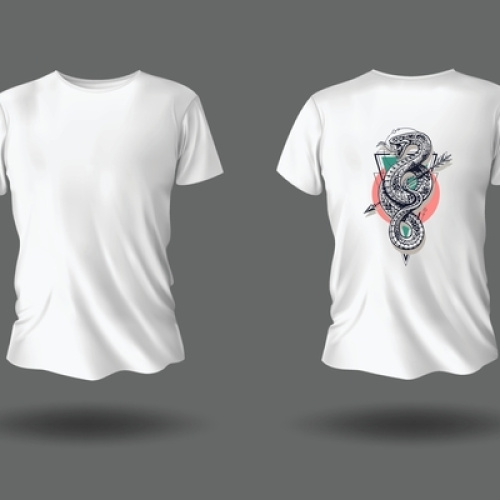 Футболка с принтом "Змей Салазар", цвет белый, р-р 46