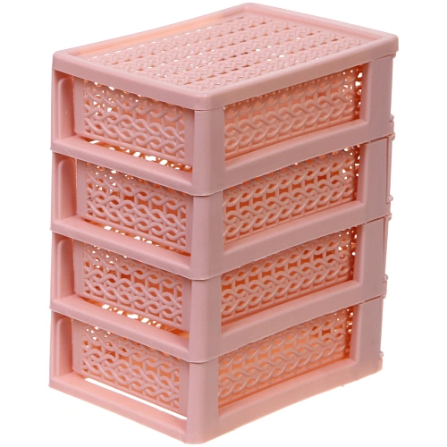 Комод малый ПАЛЕРМО, цвет пудровая роза, 4 отделения, 13915см_5