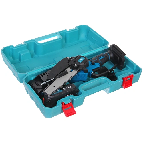 Пила цепная аккумуляторная 6 Mengtai (18В, 2,0Ач Li-ion аккум 2шт, ЗУ 2 цепочки) MGT-4K_8