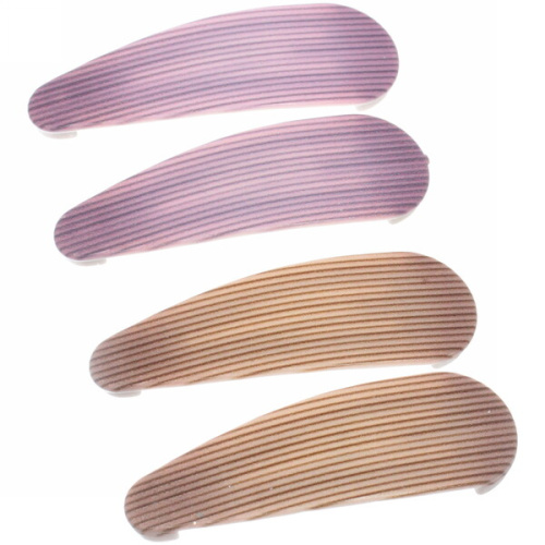 Зажимы для волос 4шт "Collection School", принт тонкие полоски, 5,2*1,7см