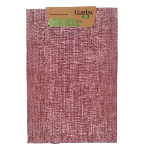 Салфетка на стол 30*45см "Римини" плетеная, бордовая