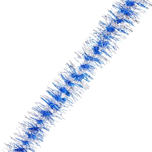 Мишура "Огонёк"  2 м 9 см, Синий/Серебро