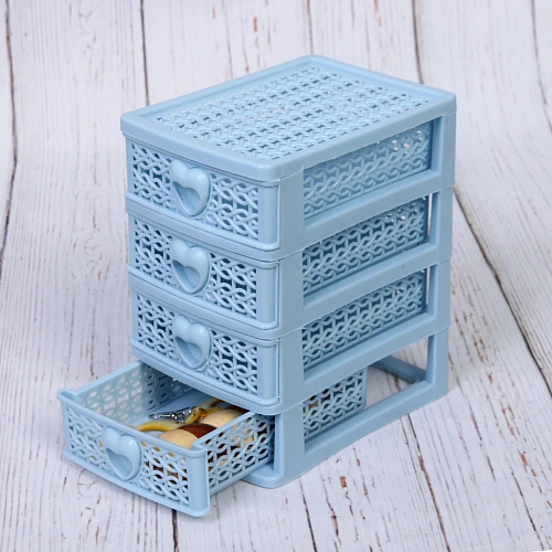 Комод малый ПАЛЕРМО, цвет голубой, 4 отделения, 13915см_3