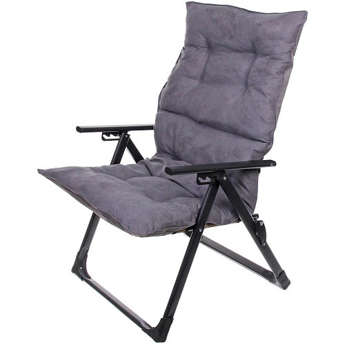 Кресло складное с подлокотниками Люкс, 6264100 см, беж+серый,3 положения_27