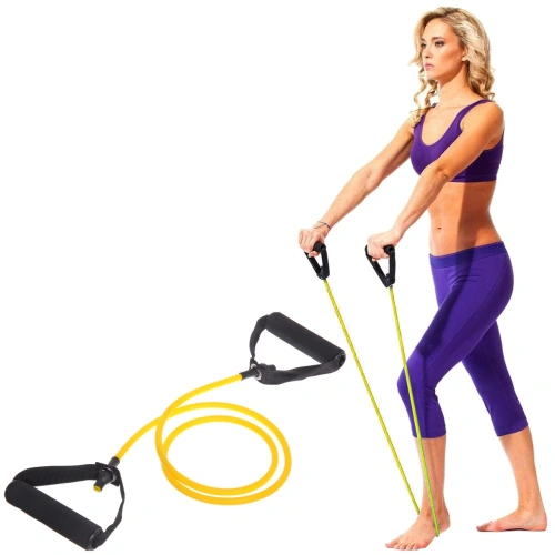 Эспандер трубчатый "Life" 1,30 м (нагрузка 4,5-6,5 кг), жёлтый