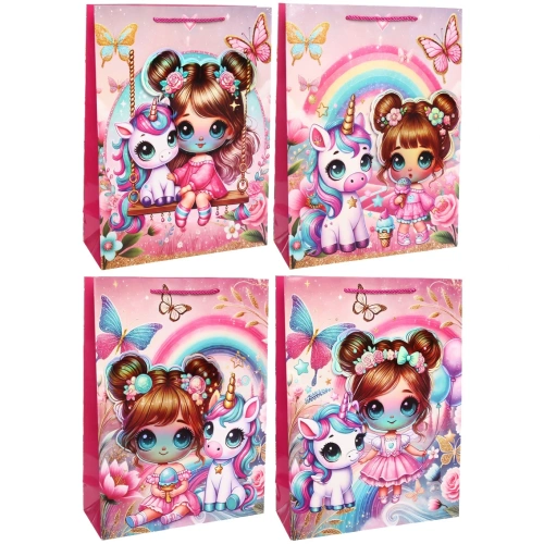 Пакет подарочный "Моя единорожка" 31*42*12 см