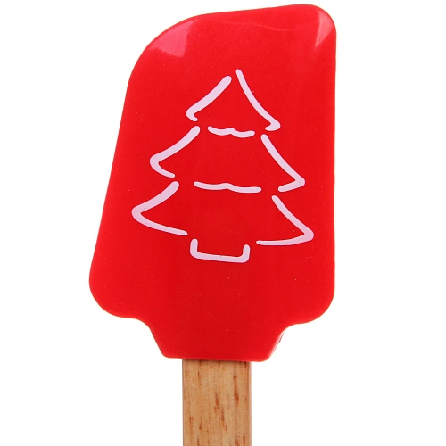 Лопатка силиконовая Новогодняя 29,57см, микс рисунков_3