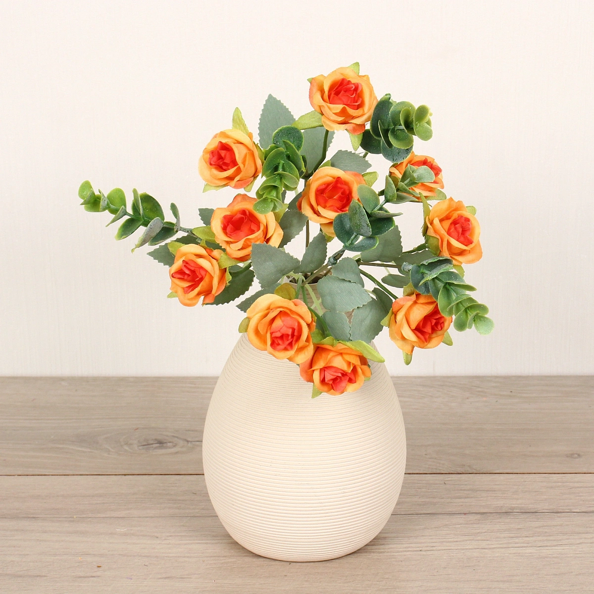 Искусственные цветы "Волшебство лета" 30см Розочки 10 цветков оранжевые