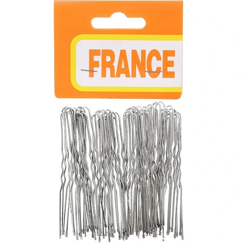 Шпильки для волос 40шт Классика, цвет серебро 6см_5