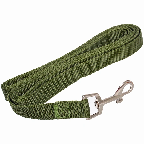 Поводок для собак крупных пород "Мой Бро", цвет хаки, 3 метра (лейбл)