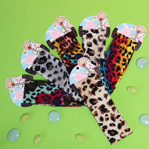 Повязка на голову Britney Room, принт леопард, микс 4 цвета 207см_3