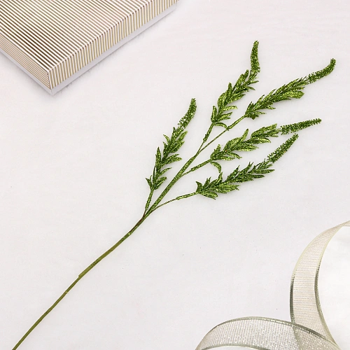 Ветка декоративная "Зимняя свежесть" 70 см, Нежный зеленый