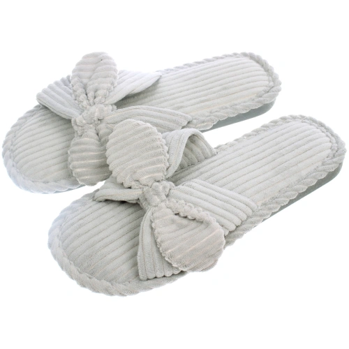 Тапочки женские домашние "COZY", цвет серо-голубой, р-р 36-37