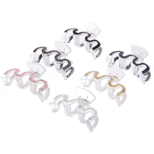 Заколка - краб для волос на блистере "FANTEO", шесть цветов в ассортименте, 9см  