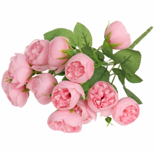 Искусственные цветы "Розочки" 30см 15 цветков розовые