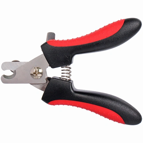 Когтерез для животных ЛАПУСИКИ, коллекция БРО, прорезиненная ручка, цвет чёрныйкрасный, 612см (блистер)_3