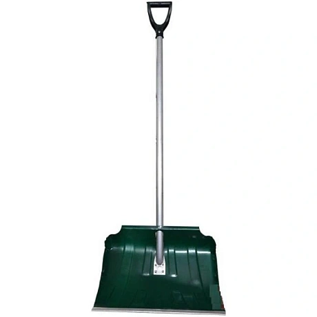 Лопата снеговая стальная 500*430*1,2 мм"Американка-4" с ал.черенком и V-ручкой, d=32 