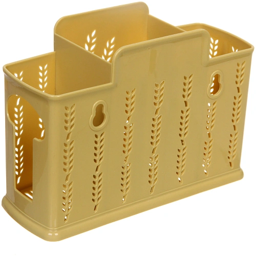 Подставка для столовых приборов пластиковая Колосок 19137см 3секции_8