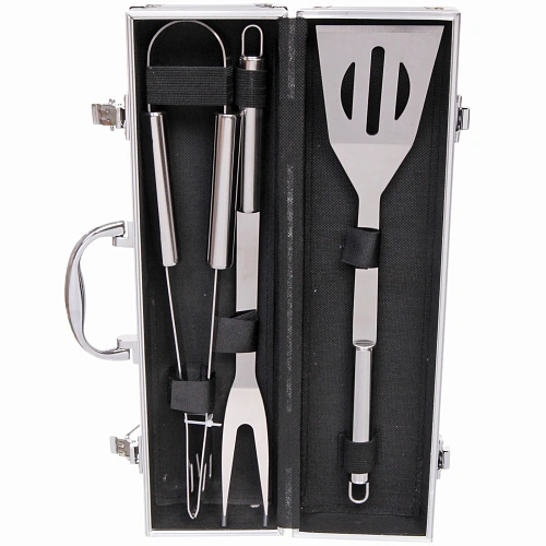 Набор для барбекю из 3 предметов в кейсе LX-0026 щипцы, вилка, лопатка_6