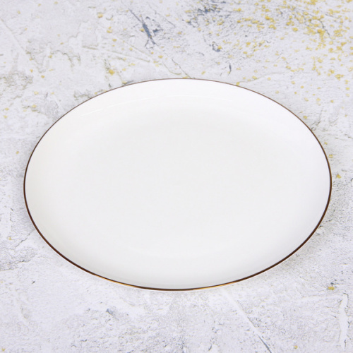 Тарелка фарфоровая "White magic Gold" 26см