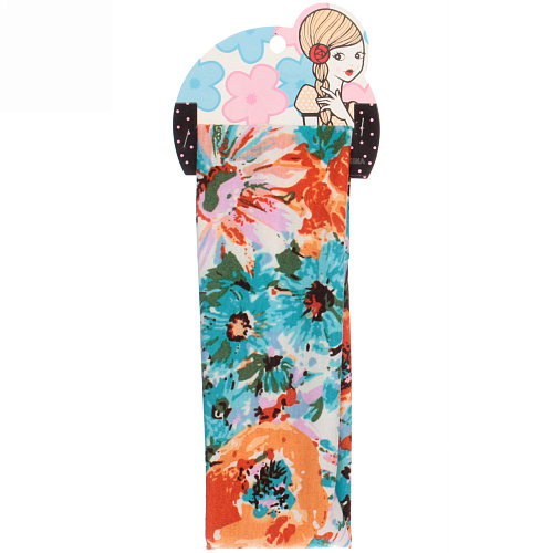 Повязка на голову Britney Room, принт цветы, микс 6 цветов, 207см_6