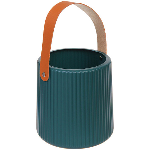 Ваза из пластика Адель 1414,5см полоска,цвет зеленый_3