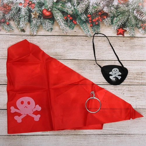 Набор карнавальный Пират (бандана, наглазник, серьга)_2