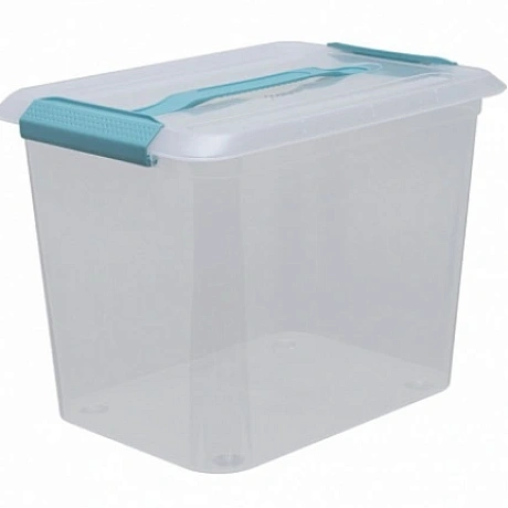 Контейнер универсальный для хранения с ручкми-защелками SMARTBOX, прозрачный, 40,4*28*31см, 23л