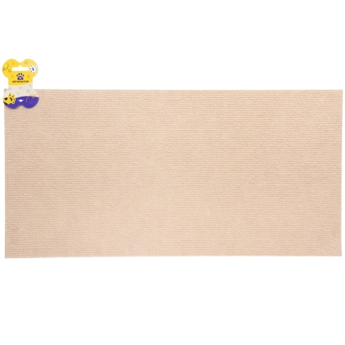 Когтеточка настенная с клейкой основой для кошек 60*30см "Счастливый хвост!", цвет бежевый